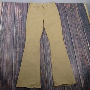 Mother High Waisted Weekender Skimp Flare Jeans Sand Tan 1905-674 Womens 26
